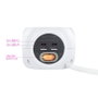 Nanocable Regleta de 3 Enchufes y 4 USB (2 USB-A y 2 USB-C) con Interruptor, Blanca